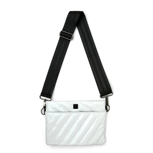 Diagonal Bum Bag 2.0- White Patent - Mia Moda Boutique