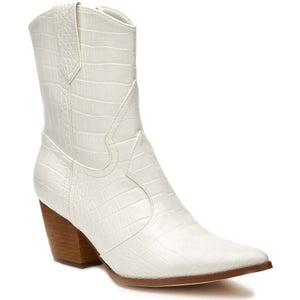 Bambi Western Boots-White