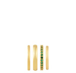 Faye Emerald Stacked Band Rings- 8