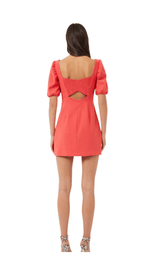 Whisper Cut Out Back Dress- Hibiscus