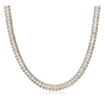 Shayna Baguette Necklace-Clear