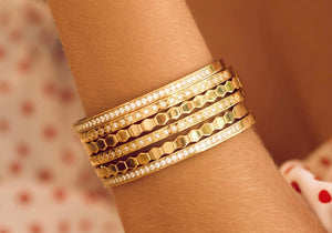 Diamond Cut Bracelet-Gold