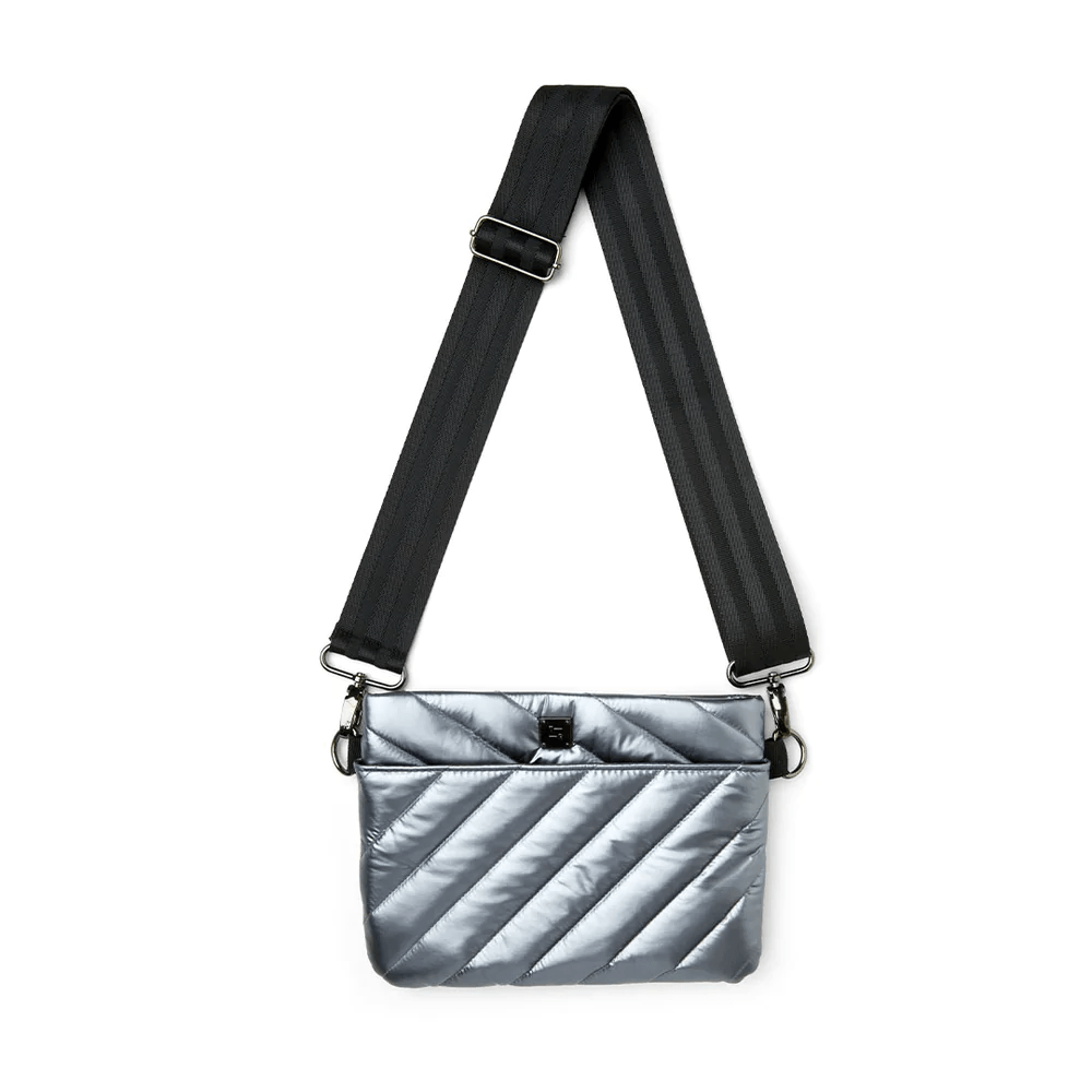 Diagonal Bum Bag 2.0- Pearl Silver