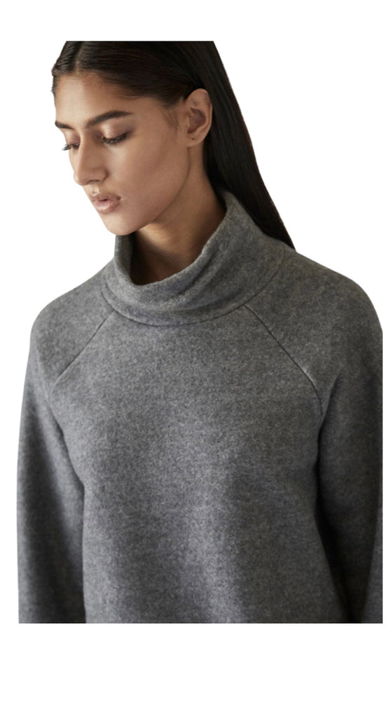 Cropped Turtleneck-Charcoal