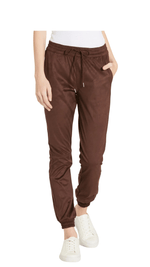 Jacey High Rise Cropped Jogger-Chocolate