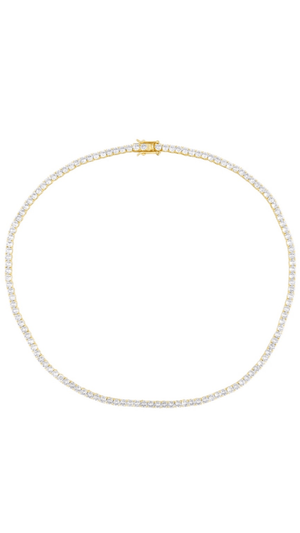 Karla Tennis Necklace Gold 18"
