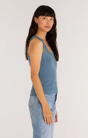 Sirena Rib Tank- Caribbean Blue FINAL SALE