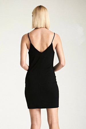 Ruched Cami Dress-Black